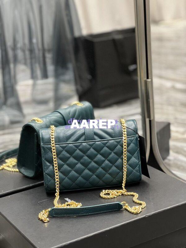 Replica Ysl Envelope Small Bag In Mix Matelasse Grain De Poudre Embossed Leather 526286 Turquoise 13