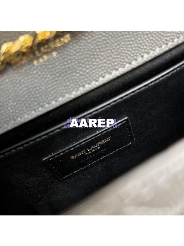 Replica Ysl Envelope Small Bag In Mix Matelasse Grain De Poudre Embossed Leather 526286 Grey 13