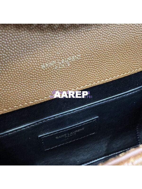 Replica Ysl Envelope Small Bag In Mix Matelasse Grain De Poudre Embossed Leather 526286 Caramel 8