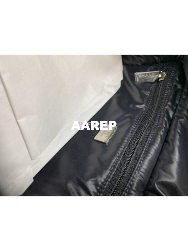 Replica Chanel Large Bowling Bag Nylon & Silver-Tone Metal AS4364 Black 7