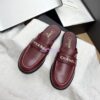 Replica Chanel Lambskin and Grossgrain Mules with Peals Heel 8.5cm G46350 Black 2