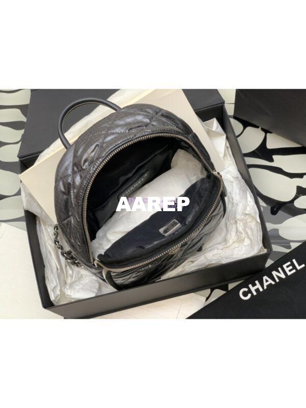 Replica Chanel 24C Backpack Nylon & Silver-Tone Metal AS4366 Black 8