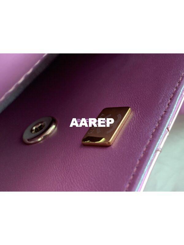 Replica Chanel Mini Flap Bag & Star Coin Purse in Mirror Calfskin Metallic Calfskin AS4647 Pink 9