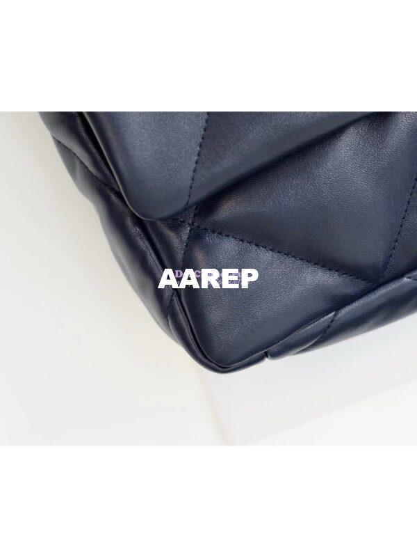 Replica Chanel 19 Small Flap Bag AS1160 Lambskin Dark blue 9