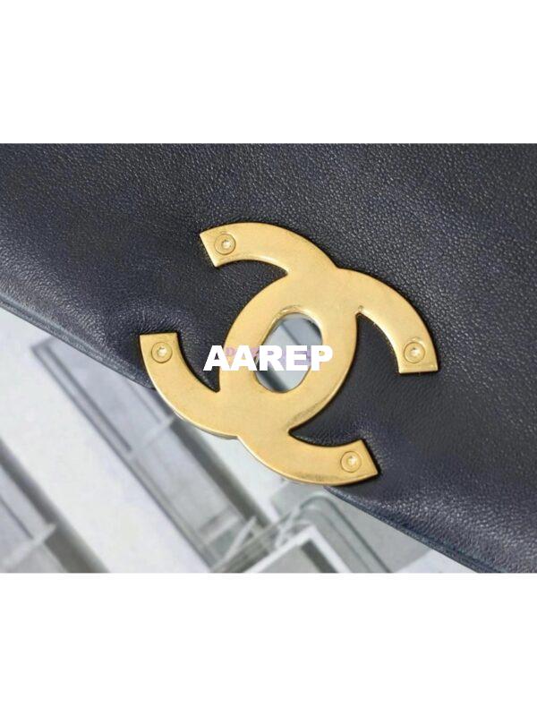 Replica Chanel 19 Small Flap Bag AS1160 Lambskin Dark blue 13