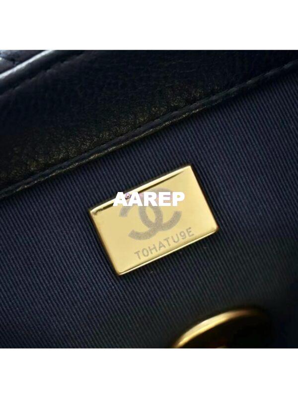 Replica Chanel 19 Small Flap Bag AS1160 Lambskin Dark blue 15