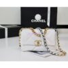 Replica Chanel 19 Small Flap Bag AS1160 Lambskin White Gold hardware