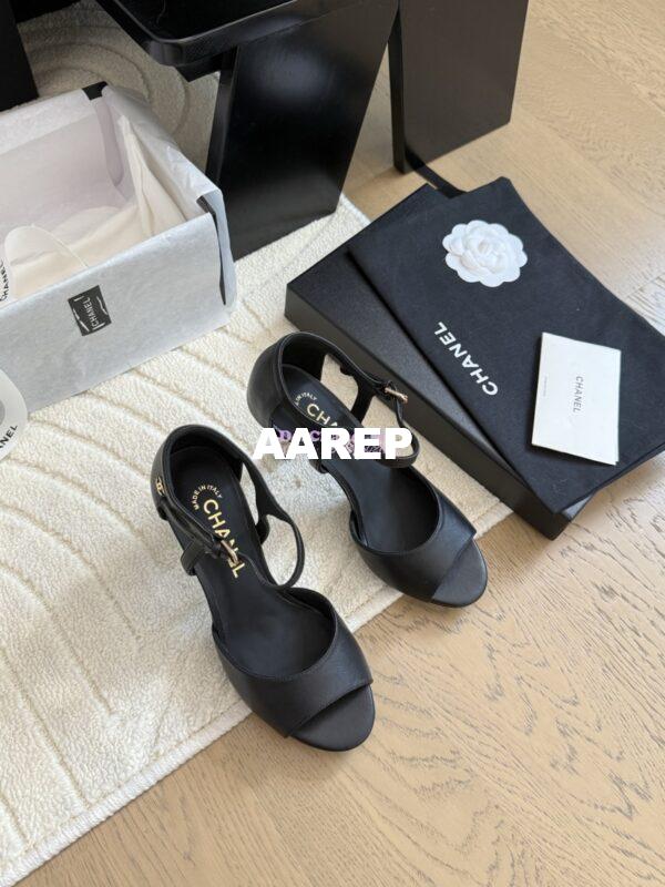 Replica Chanel 25SS Lambskin Sandals with Pearls Heel 8.5cm G46168 3