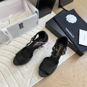 Replica Chanel 25SS Lambskin Sandals with Pearls Heel 8.5cm G46168 2