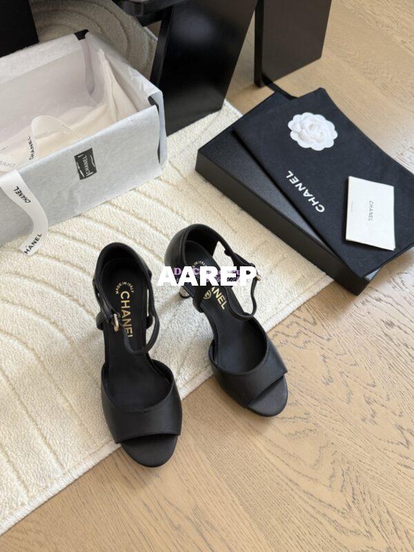 Replica Chanel 25SS Lambskin Sandals with Pearls Heel 8.5cm G46168 9
