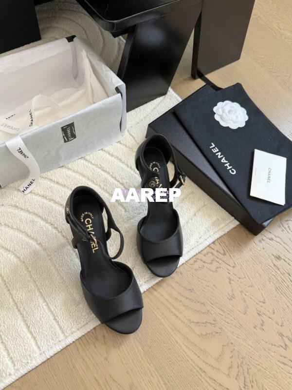 Replica Chanel 25SS Lambskin Sandals with Pearls Heel 8.5cm G46168 11
