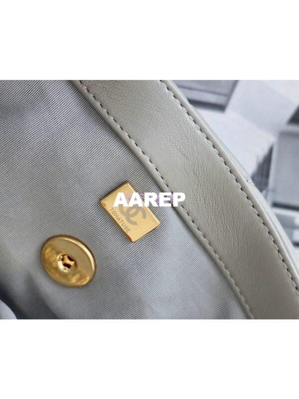Replica Chanel 19 Small Flap Bag AS1160 Lambskin Light Grey 19