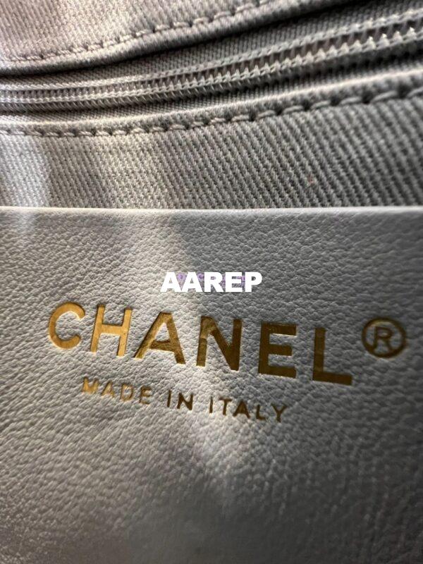 Replica Chanel Hobo Handbag in Shiny Crumpled Lambskin AS4378 Grey 10