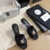 Replica Chanel 25SS CC Pearls Mules with Pearls Heel 50mm Calfskin White G46484
