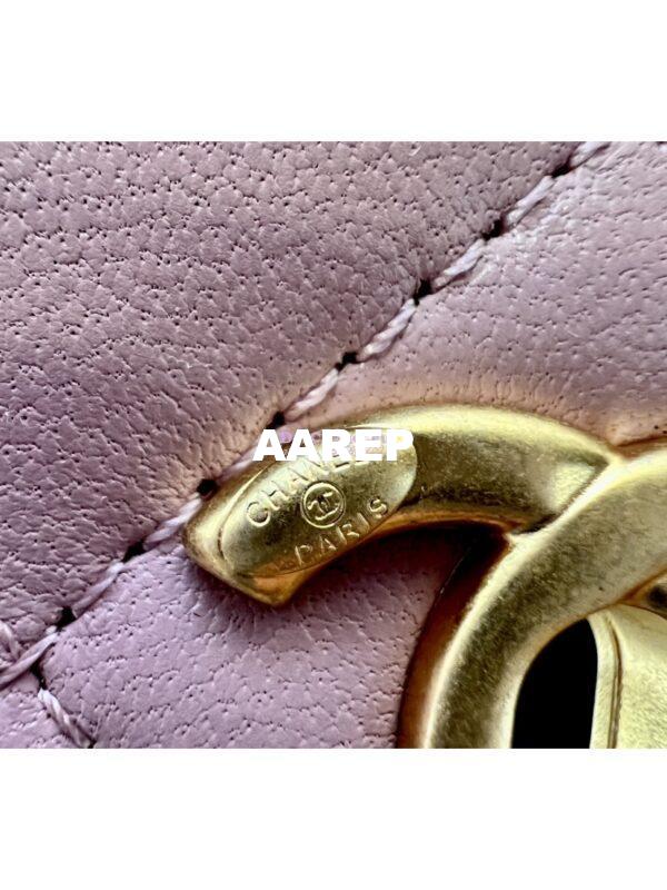 Replica Chanel WOC With CC Details On Strap AP1450 in Lambskin Light Pink 9