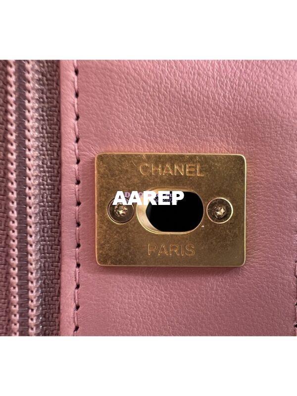 Replica Chanel WOC With CC Details On Strap AP1450 in Lambskin Light Pink 12