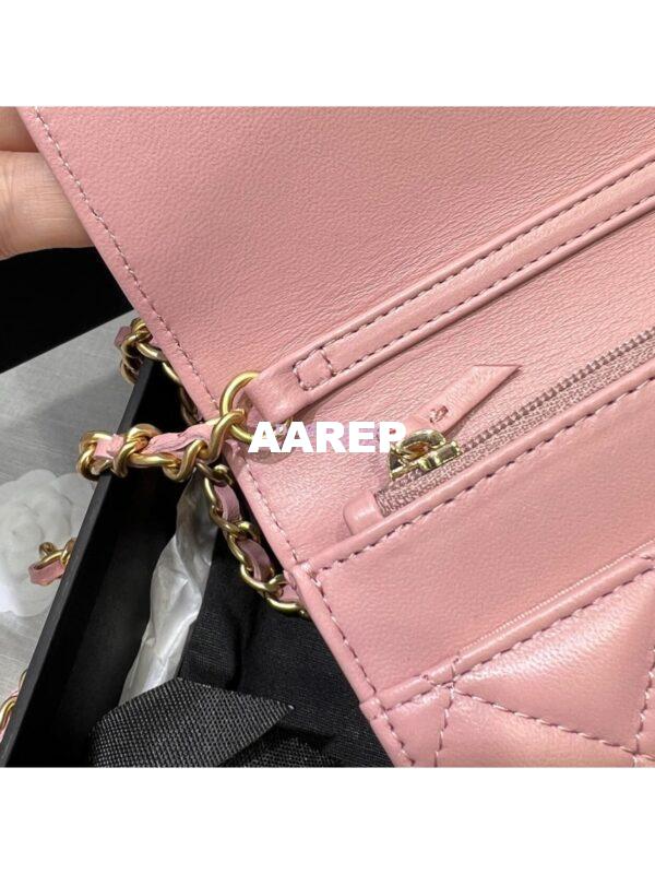 Replica Chanel WOC With CC Details On Strap AP1450 in Lambskin Light Pink 13