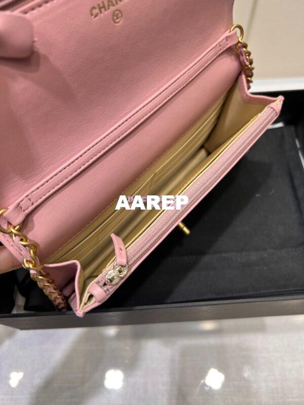 Replica Chanel WOC With CC Details On Strap AP1450 in Lambskin Light Pink 14