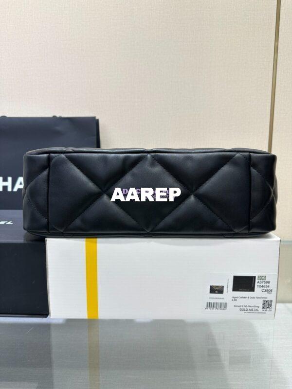 Replica Chanel 19 Bag Lambskin Shopping Bag AS3660 Black 10