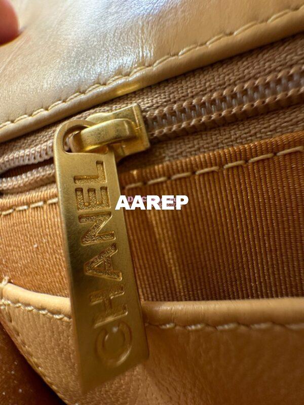 Replica Chanel 24FW Aged Calfskin Flap Chain Bag AS4423 Beige 9