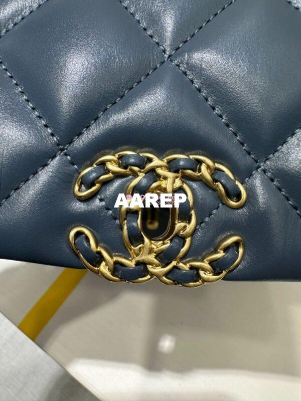 Replica Chanel 24FW Aged Calfskin Flap Chain Bag AS4423 Denim 7