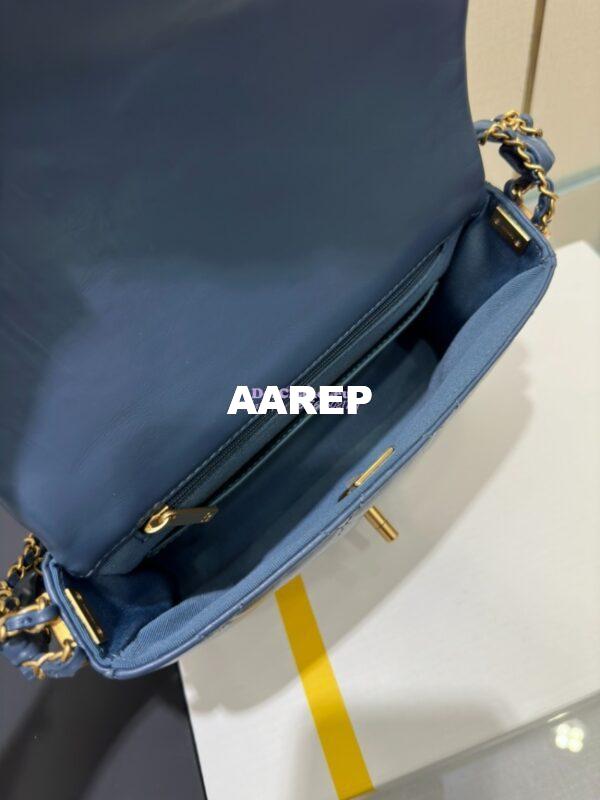 Replica Chanel 24FW Aged Calfskin Flap Chain Bag AS4423 Denim 8