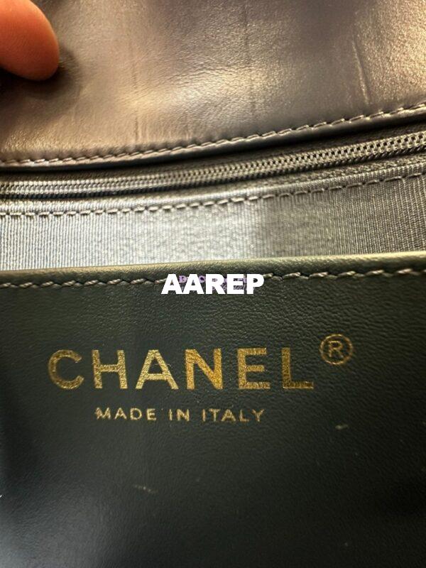 Replica Chanel 24FW Aged Calfskin Flap Chain Bag AS4423 Denim 9