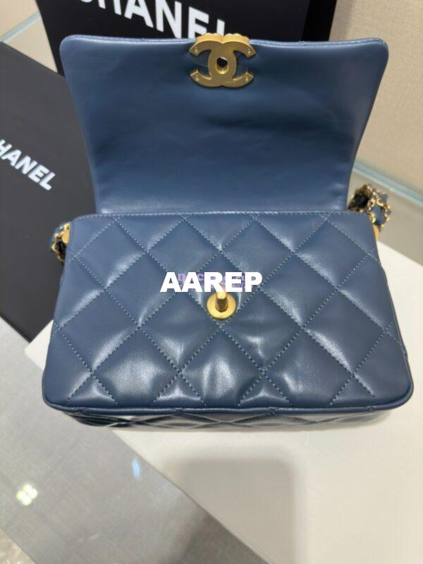 Replica Chanel 24FW Aged Calfskin Flap Chain Bag AS4423 Denim 10