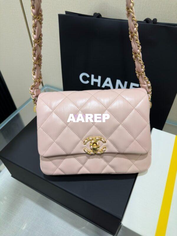 Replica Chanel 24FW Aged Calfskin Flap Chain Bag AS4423 LightPink 5