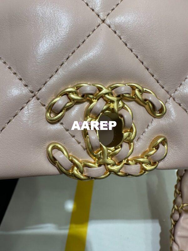 Replica Chanel 24FW Aged Calfskin Flap Chain Bag AS4423 LightPink 7