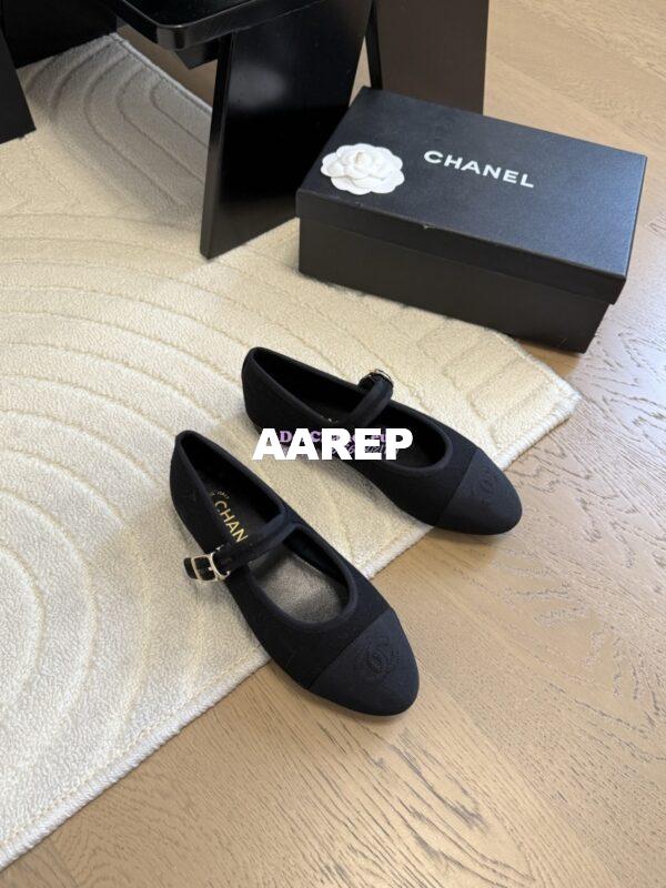 Replica CHANEL 25SS MARY JANE FABRIC & GOSGRAIN G46467 BLACK 3