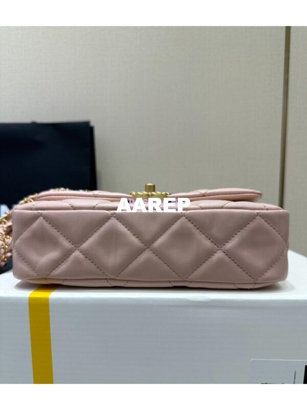 Replica Chanel 24FW Aged Calfskin Flap Chain Bag AS4423 LightPink 14