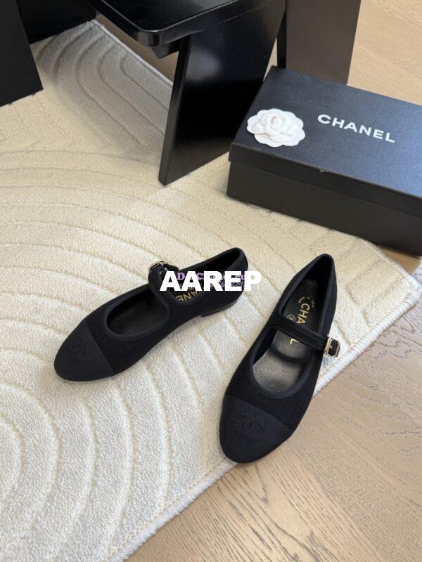 Replica CHANEL 25SS MARY JANE FABRIC & GOSGRAIN G46467 BLACK 4