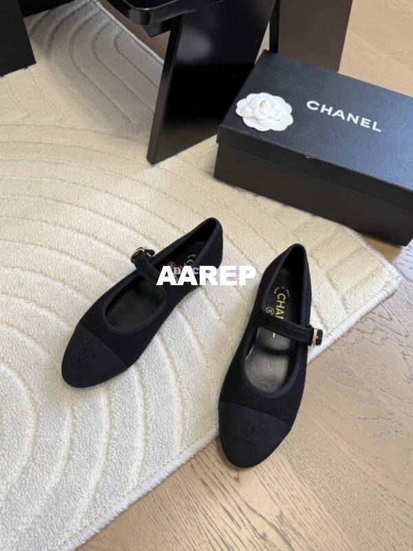 Replica CHANEL 25SS MARY JANE FABRIC & GOSGRAIN G46467 BLACK 5