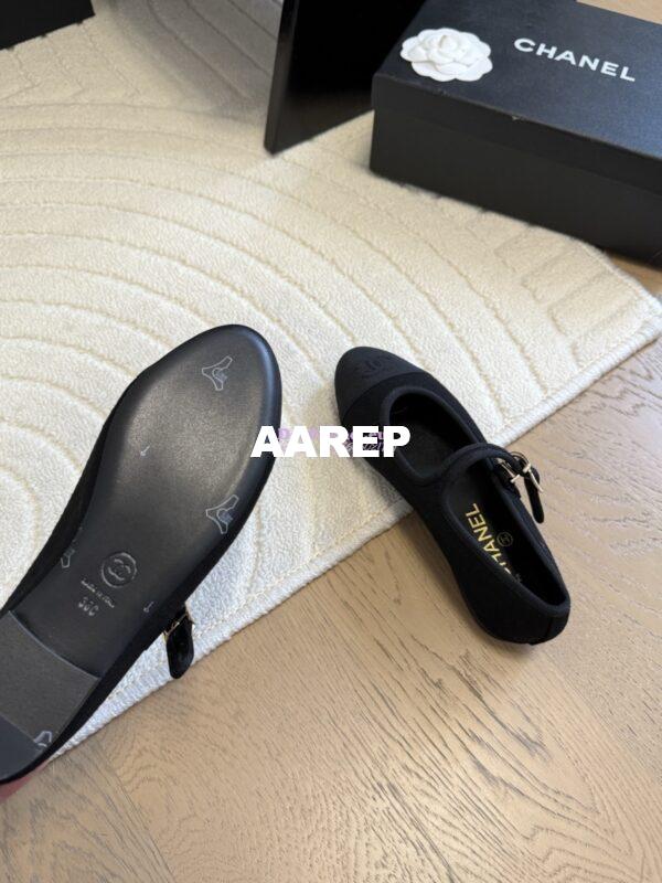 Replica CHANEL 25SS MARY JANE FABRIC & GOSGRAIN G46467 BLACK 7