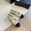 Replica CHANEL 25SS Mary Jane Fabric & Grosgrain G46467 Pink 2