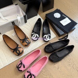 Replica Chanel Vintage CC Quilted Cambon Ballerina G24712 Black