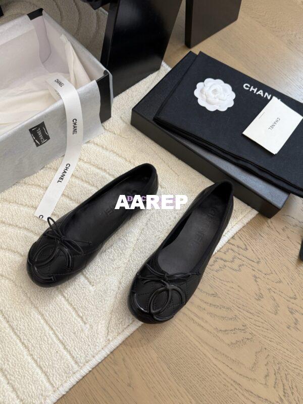 Replica Chanel Vintage CC Quilted Cambon Ballerina G24712 Black 5