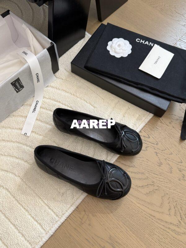 Replica Chanel Vintage CC Quilted Cambon Ballerina G24712 Black 8