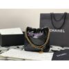Replica Chanel 31 Mini Shopping Bag Chain Clutch Shiny Crumpled Calfskin & Gold-Tone Metal AS3656 Black