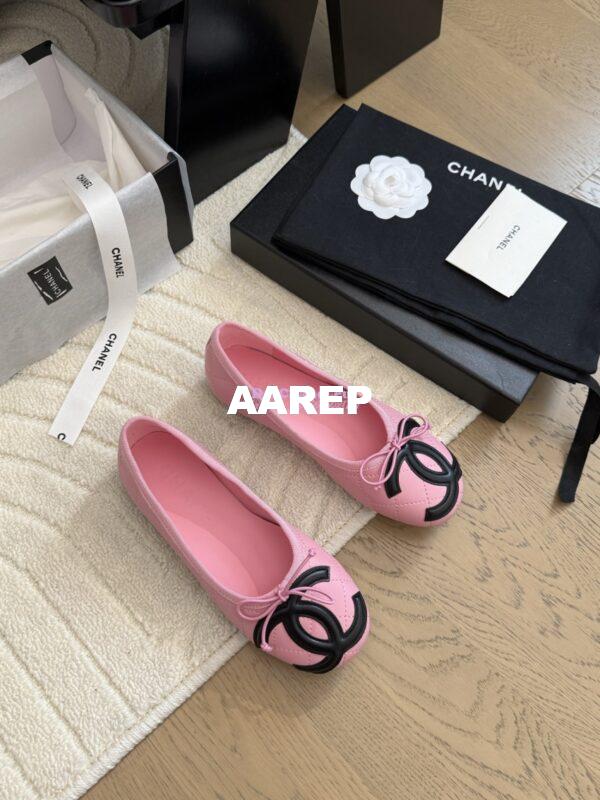 Replica Chanel Vintage CC Quilted Cambon Ballerina G24712 Pink 3