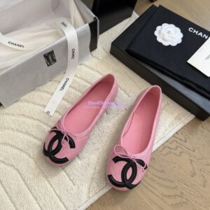 Replica Chanel Vintage CC Quilted Cambon Ballerina G24712 Pink 2