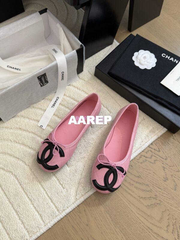 Replica Chanel Vintage CC Quilted Cambon Ballerina G24712 Pink 4
