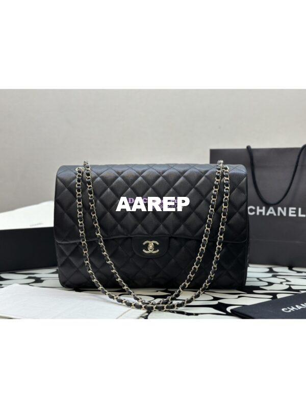 Replica Chanel XXL Travel CF Flap Bag Caviar Black (Limited Edition)