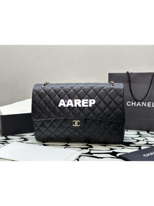 Replica Chanel XXL Travel CF Flap Bag Caviar Black (Limited Edition) 2
