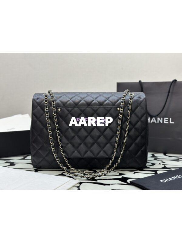 Replica Chanel XXL Travel CF Flap Bag Caviar Black (Limited Edition) 5