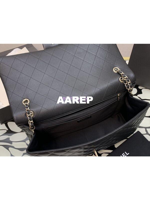 Replica Chanel XXL Travel CF Flap Bag Caviar Black (Limited Edition) 6