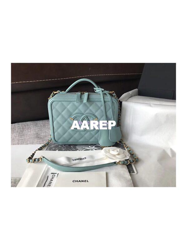 Replica Chanel CC Filigree Vanity Case Vanity Case A93343 Mint 3