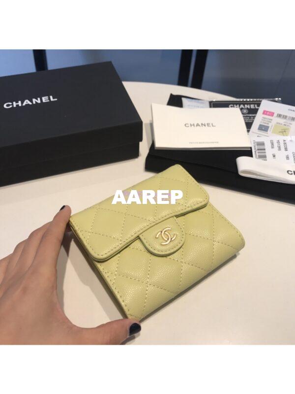 Replica Chanel Small Zip Pocket Wallet in caviar leather A82288 2