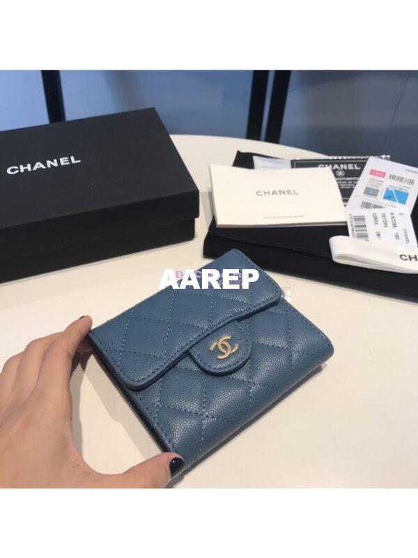 Replica Chanel Small Zip Pocket Wallet in caviar leather A82288 7